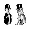 Dr. versus Mr. Penguin t-shirts