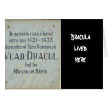 Dracula lived here card