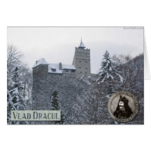 Dracula's castle, Bran, wintertime Greeting Cards