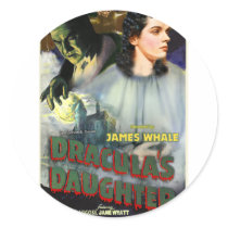 Dracula's Daughter Round Stickers