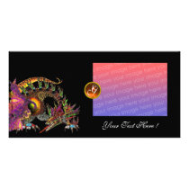 DRAGO ,Orange Agate Monogram Custom Photo Card