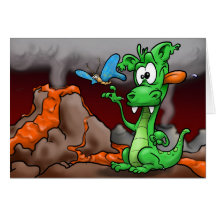 Dragon and Butterfly Greeting Card