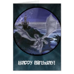 Dragon And Castle Customisable Greeting Card