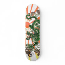 Dragon and Rising Sun Skate Board Deck