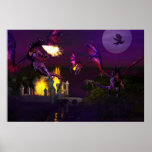 Dragon Attack By David and Michelle Wilder Posters