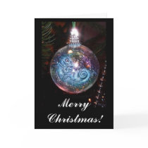 Dragon Bauble Blue Greeting Card
