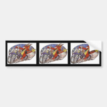 Dragon Biker Bumper Sticker