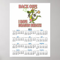 dragon breath funny cartoon female posters