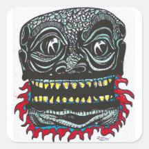 Dragon Breath Square Stickers