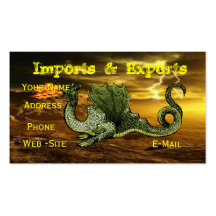 Dragon business cards fully customisable