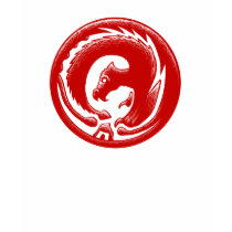 Dragon Circle Red American Apparel (Fitted) t-shirts