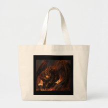 Dragon Created From Flames Bag