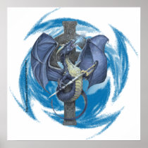 Dragon Cross - Canvas Print