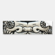 Dragon face bumper stickers