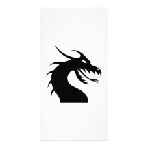 Dragon Face Silhouette Picture Card