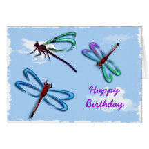 Dragon Flies in the Sky Greeting Card