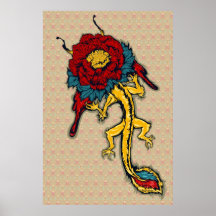 Dragon flowers Art Print