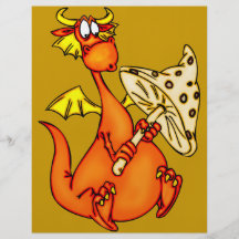 Dragon Holding Mushroom Personalised Flyer