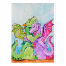 Dragon Hug Post Cards
