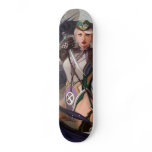 Dragon hunter illustration skateboard deck