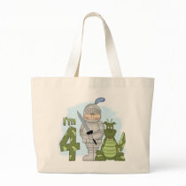 Dragon Knight 4th Birthday Tote Bags