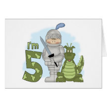 Dragon Knight 5th Birthday Card