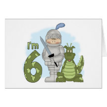 Dragon Knight 6th Birthday Cards