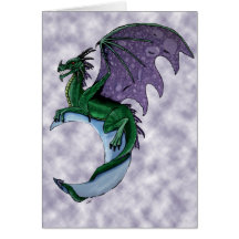 Dragon moon greeting card