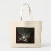 Dragon Moon & Maple Leaves Canvas Bag