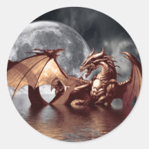 Dragon & Moon Stickers