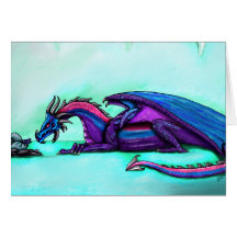 Dragon mother greeting card