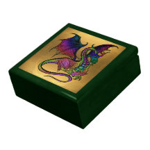 dragon on gold gift box