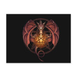 Dragon pentagram postcards
