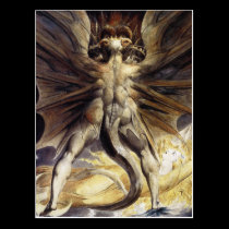 Dragon Postcard:  by William Blake postcards