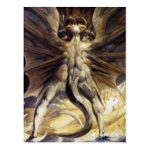 Dragon Postcard:  by William Blake