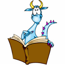 Dragon Reading Book Acrylic Cut Outs