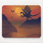 Dragon Sunset Mousepad