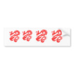 Dragon Tattoo Style 4 in One Decals bumper stickers