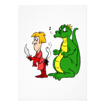 Dragon with Burnt Knight.png Invitations