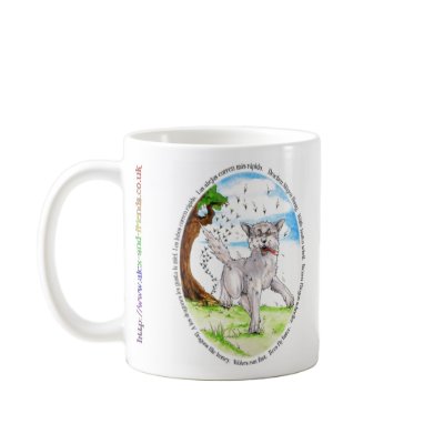 Dragon Wolf Bees mug by Alex_and_Friends