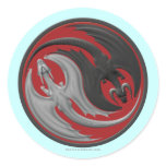 Dragon Yin-Yang Round Stickers