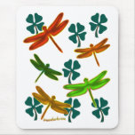 Dragonflies and Shamrocks mousepads
