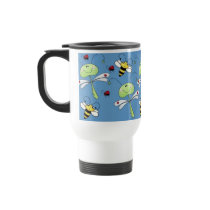 Dragonflies Bees Ladybugs Collage Coffee Mugs