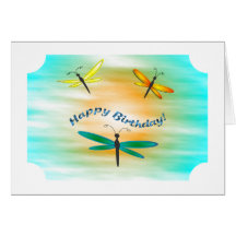 Dragonflies Birthday Card