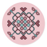 Dragonflies, Hearts & Circles Cross Stitch Sticker