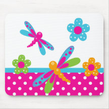 Dragonflies Pink/Blue Mousepad