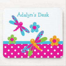 Dragonflies Pink/Blue Mousepad