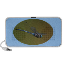 dragonfly blue and green notebook speakers
