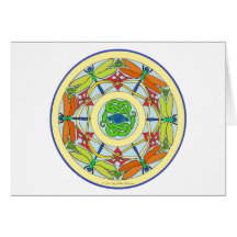 dragonfly circle greeting card