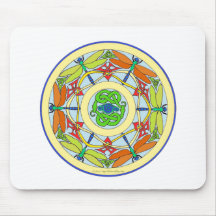 dragonfly circle mouse pads
